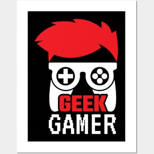 geek gamer Posters and Art